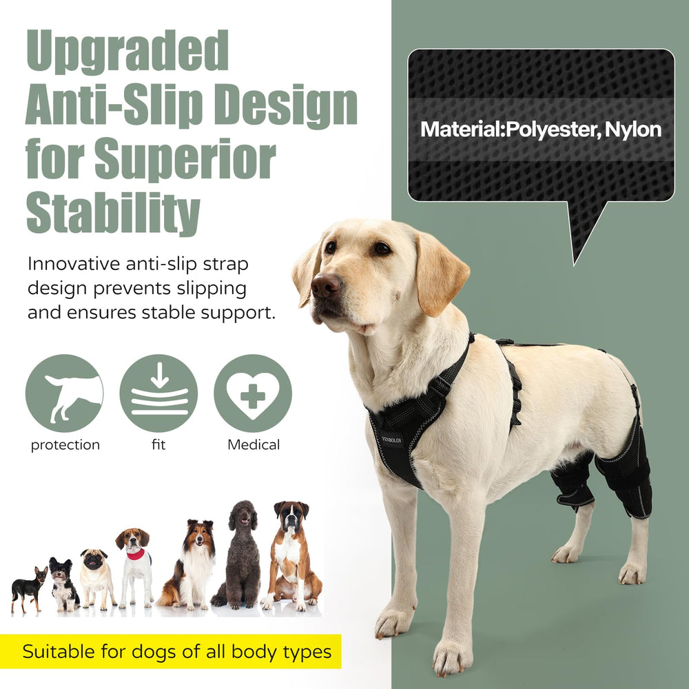 YENBOLOI orthese-genou chien avec attache velcro reglable pour enfiler rapidement.