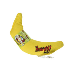 Jouet banane Yeowww! en cataire biologique, stimulant et durable pour les chats.