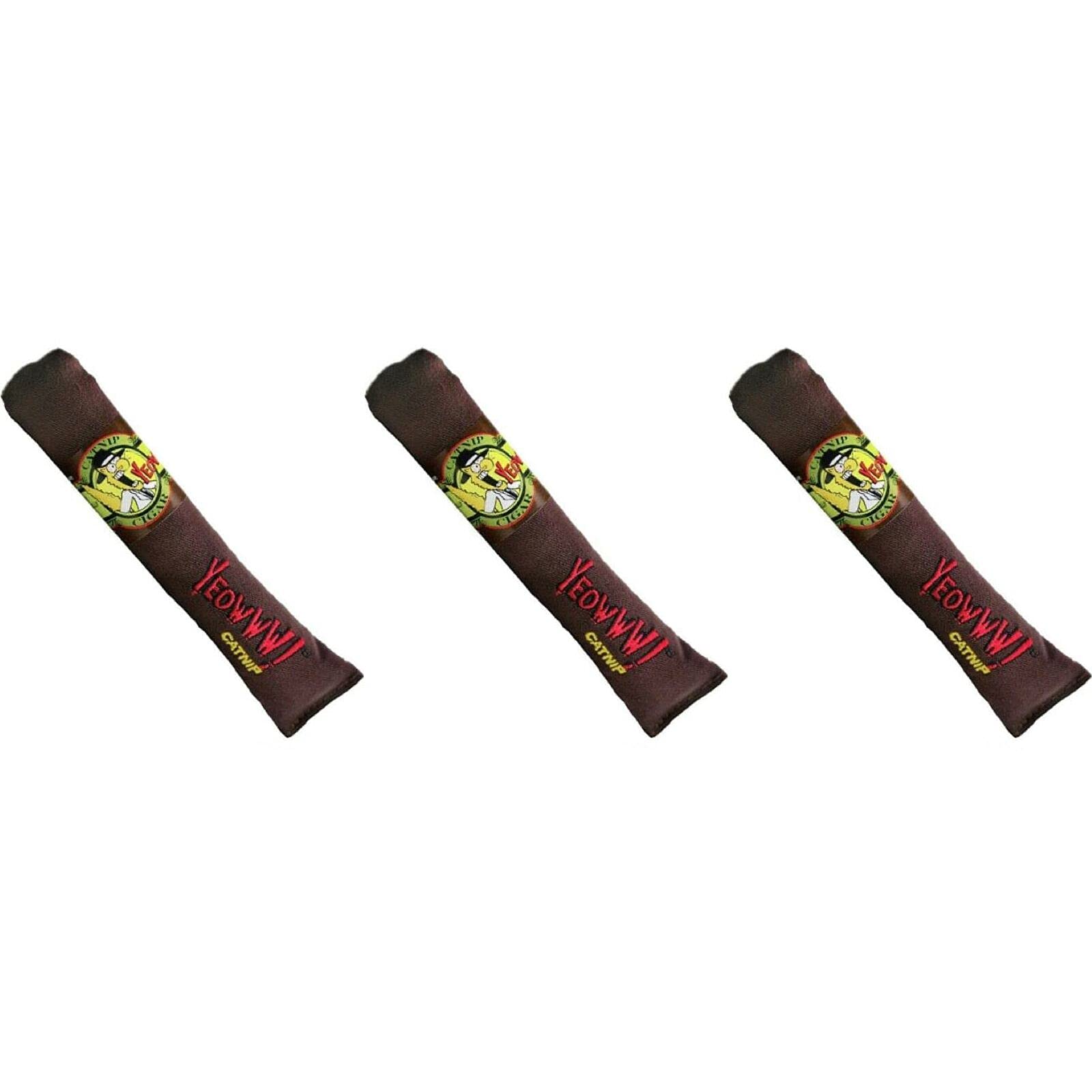 Yeowww! cigares de cataire – lot de 3 pour stimulation naturelle des chats