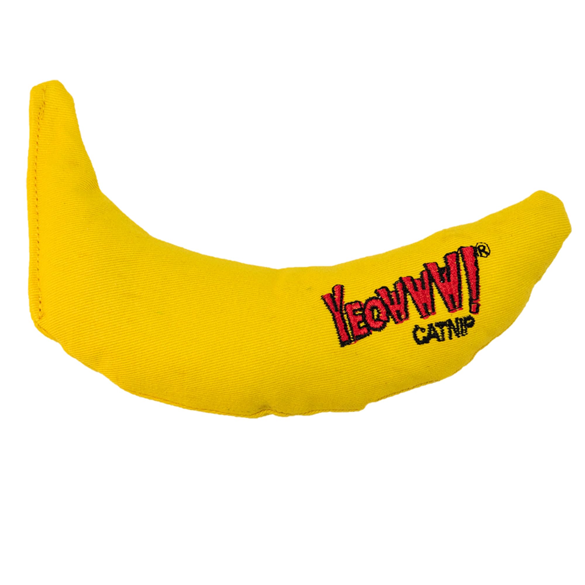 Jouet Yeowww! banane-jaune en herbe à chat pour stimulation ludique.