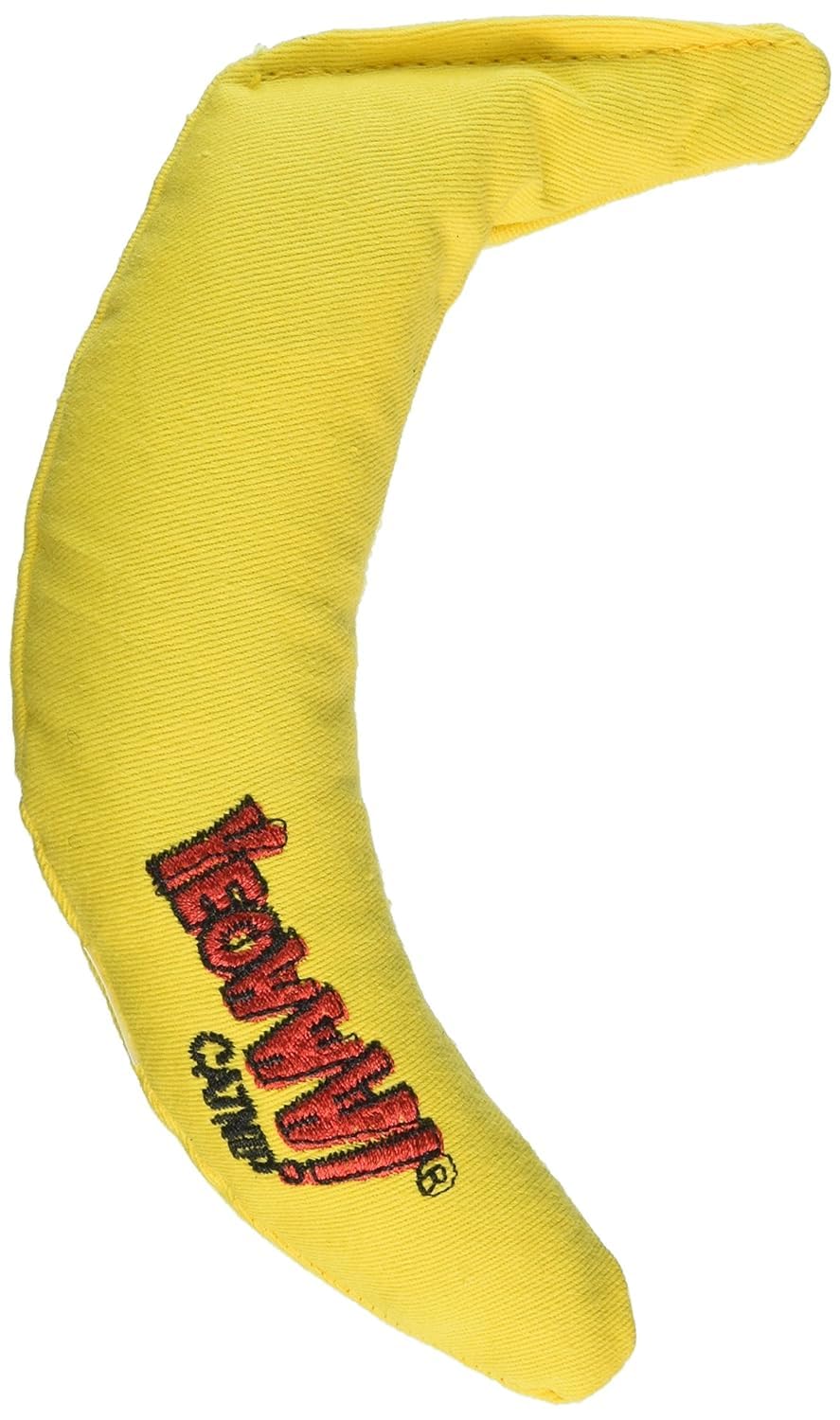 Jouet banane jaune Yeowww remplie de cataire pour stimulation féline durable