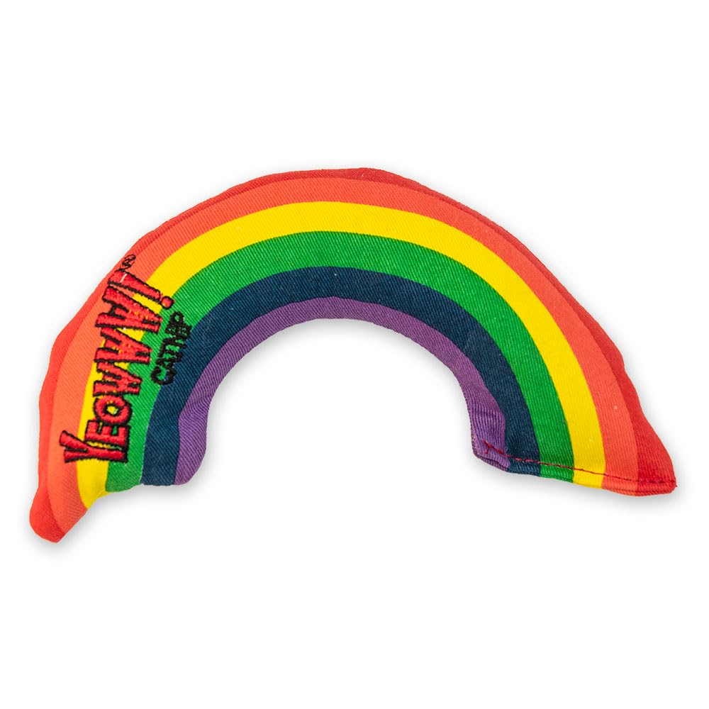 Yeowww! jouet à herbe à chat arc-en-ciel pour stimuler le jeu et la curiosité du chat