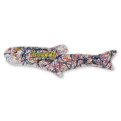 Gros plan sur le remplissage catnip du Yeowww! Poisson Pollock.
