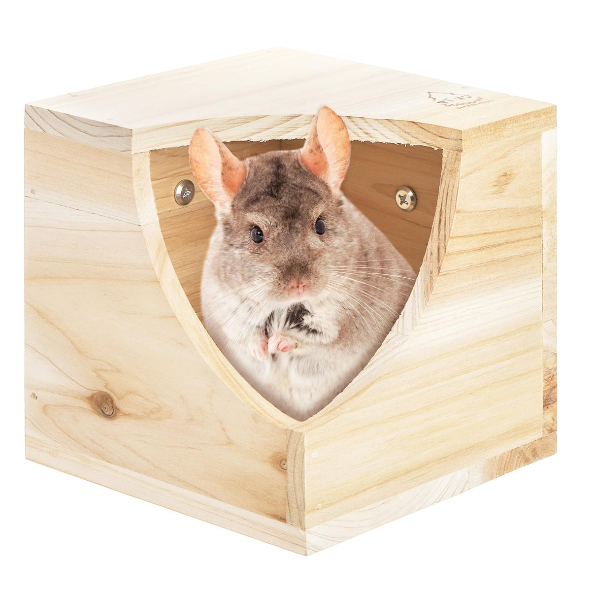 Yesland maison-chinchilla-bois-6-5in: refuge sûr et naturel pour chinchillas.