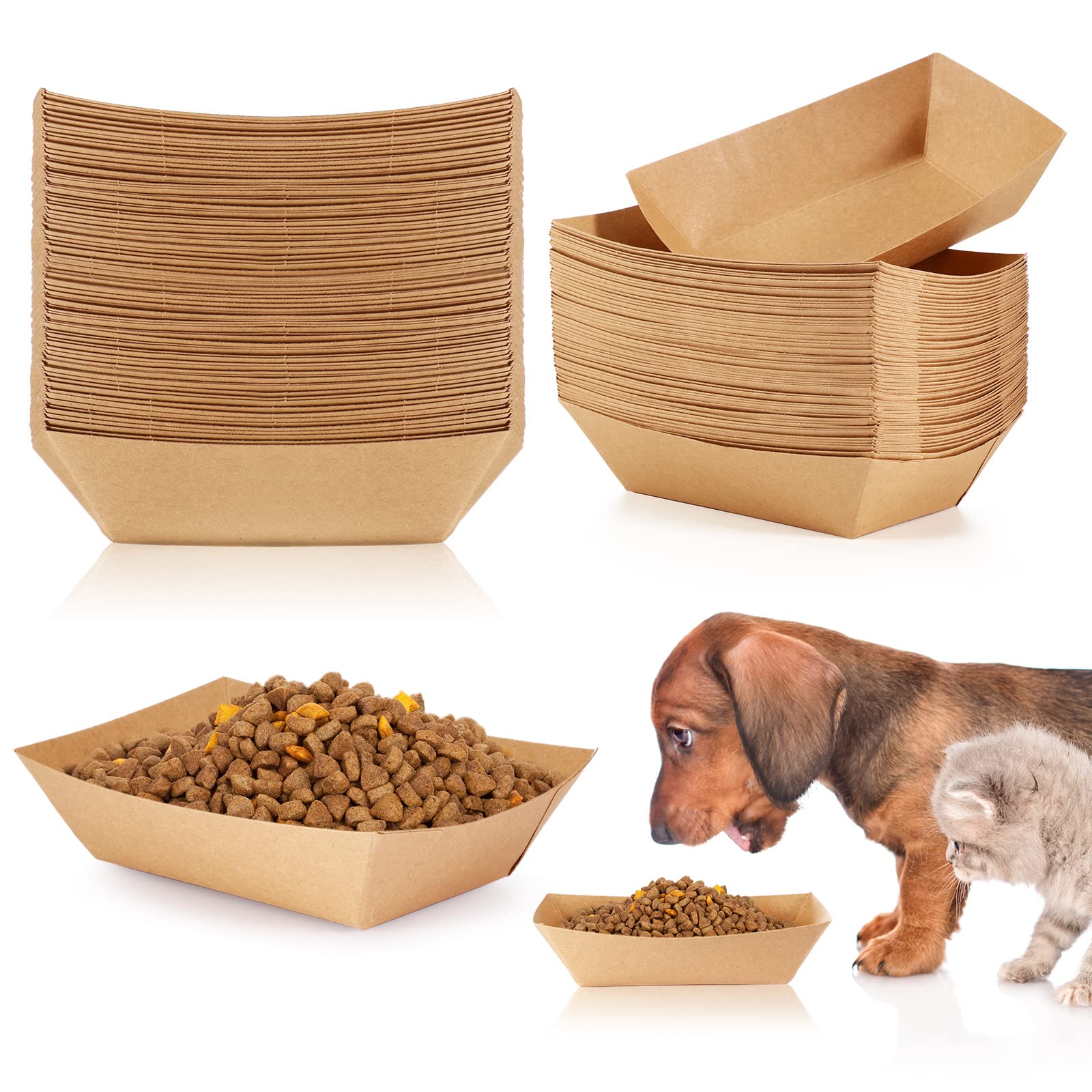 Gamelles jetables Yetene en paquet pratique de 50 pour animaux.