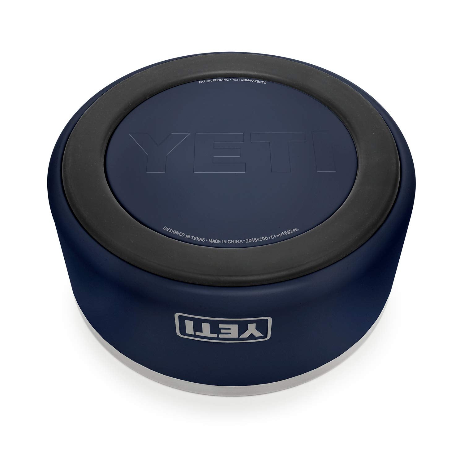 Capacité 64 onces YETI Boomer 8, pour eau et croquettes.