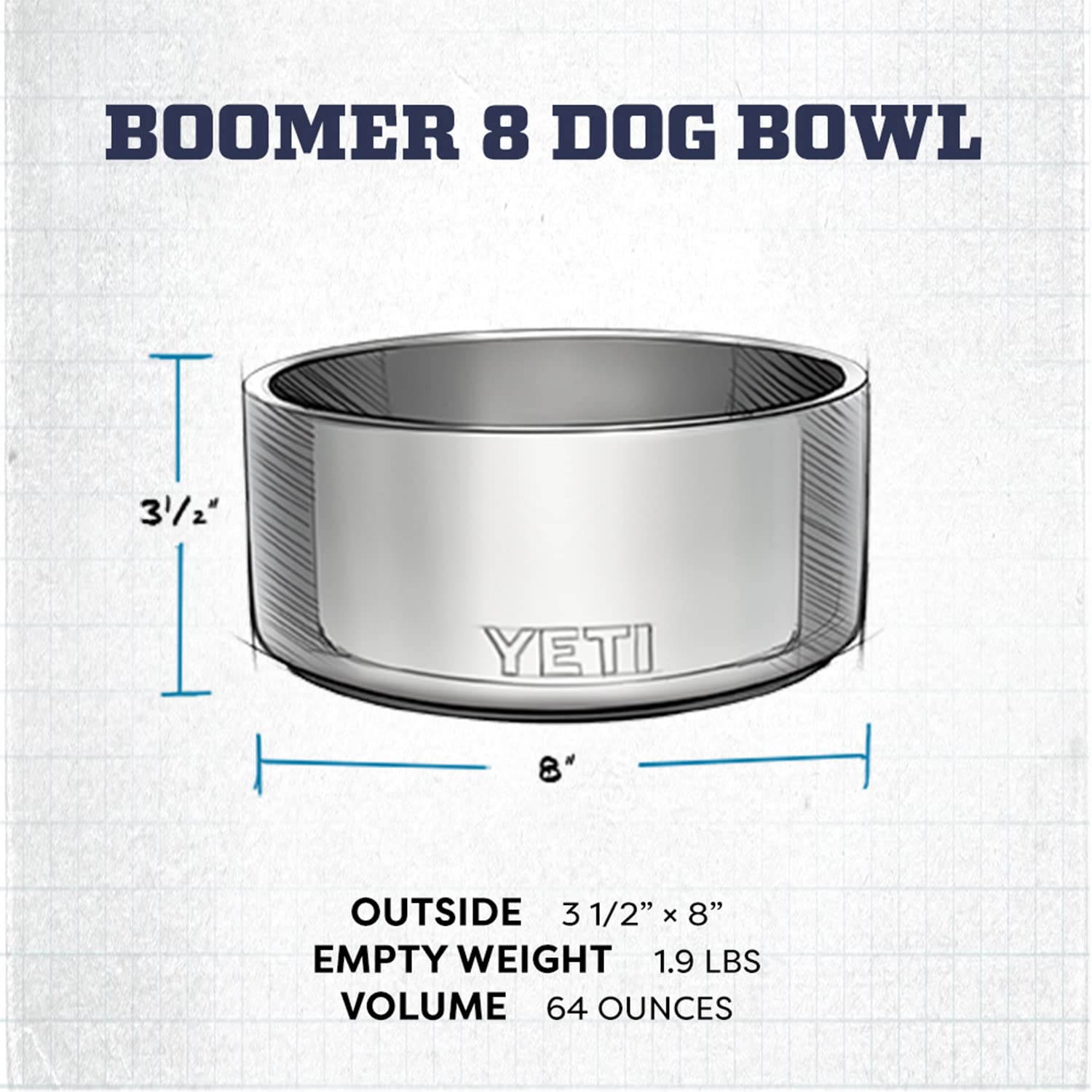 Lave-vaisselle compatible YETI Boomer 8 pour un nettoyage rapide.