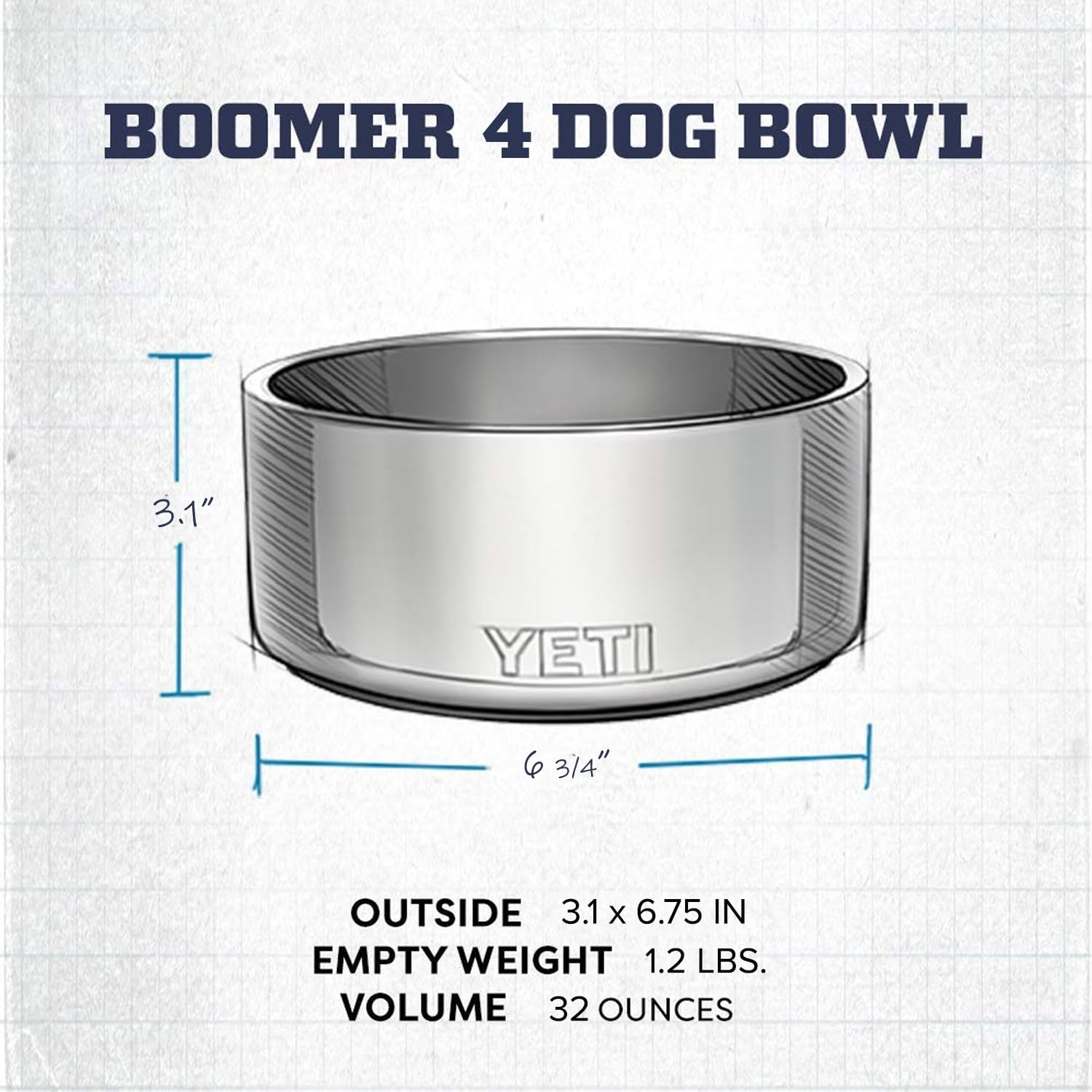Nettoyage facile: bol YETI Boomer4 compatible lave-vaisselle.