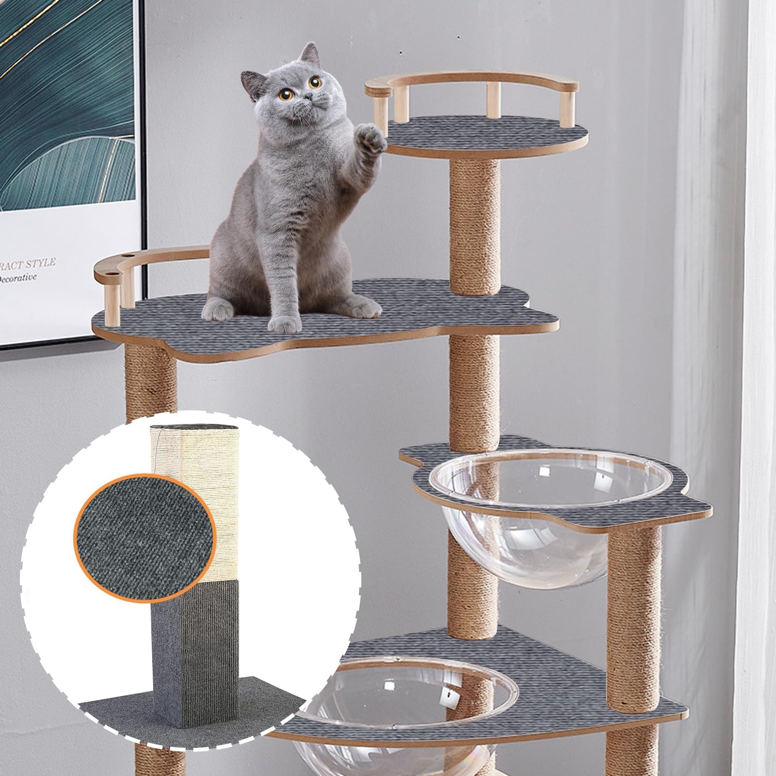 YEXEXINM solution économique protégeant meubles et surfaces grâce au tapis griffage.
