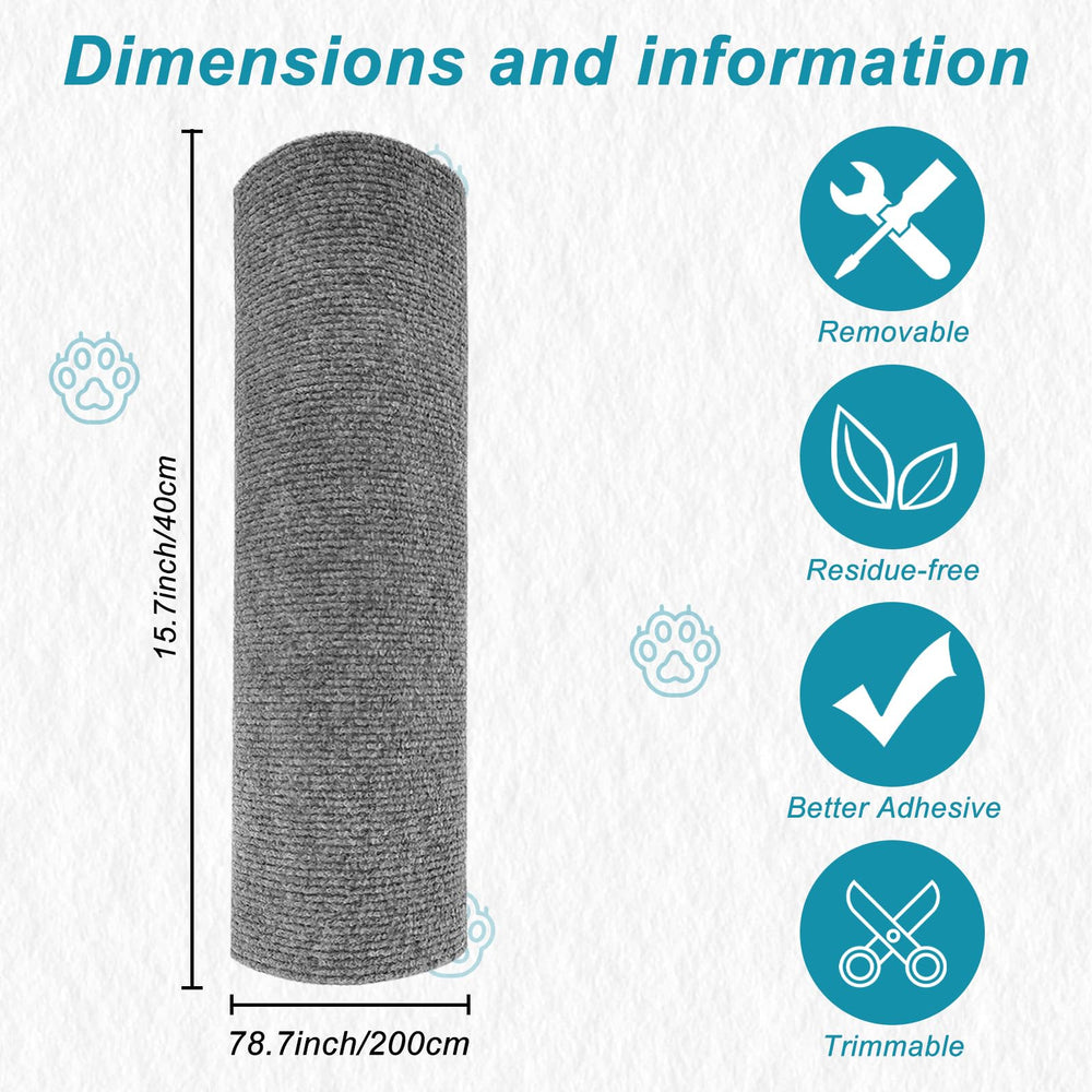 YEXEXINM tapis de rechange griffage chat, adhésif durable pour surfaces variées.