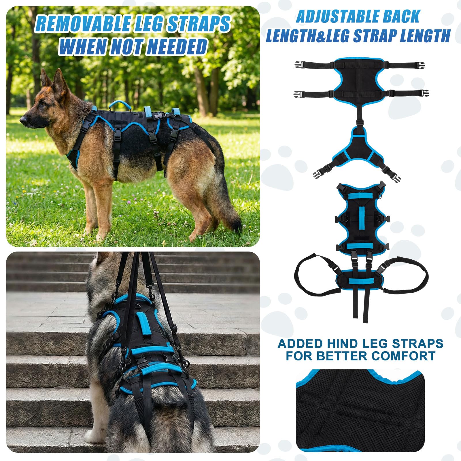 Harnais Yeyeplum 2-en-1 amovible: utilisation quotidienne et levage ponctuel