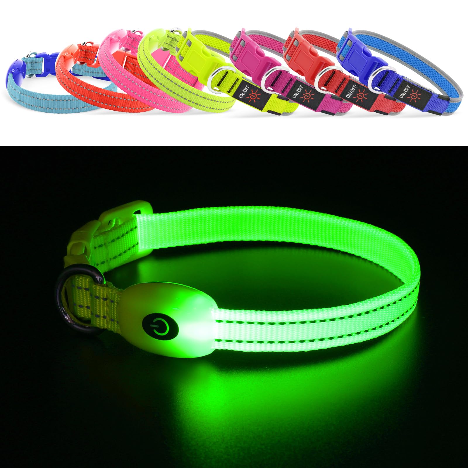 Collier LED YFbrite, D-ring robuste pour attacher facilement la laisse.