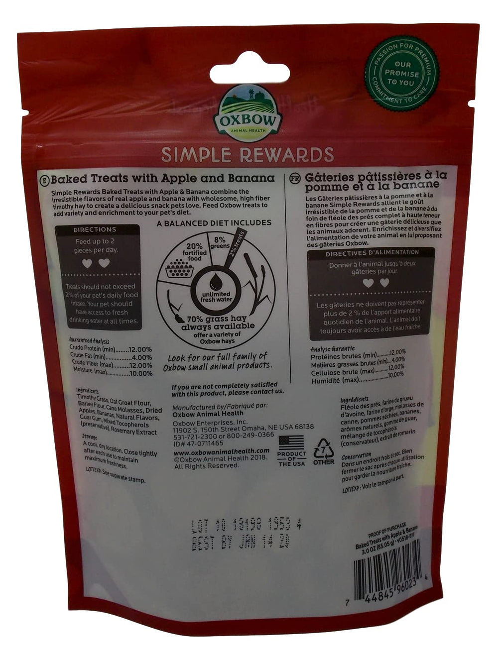 Gros plan sur saveur pomme-banane YFCACT croustillante.