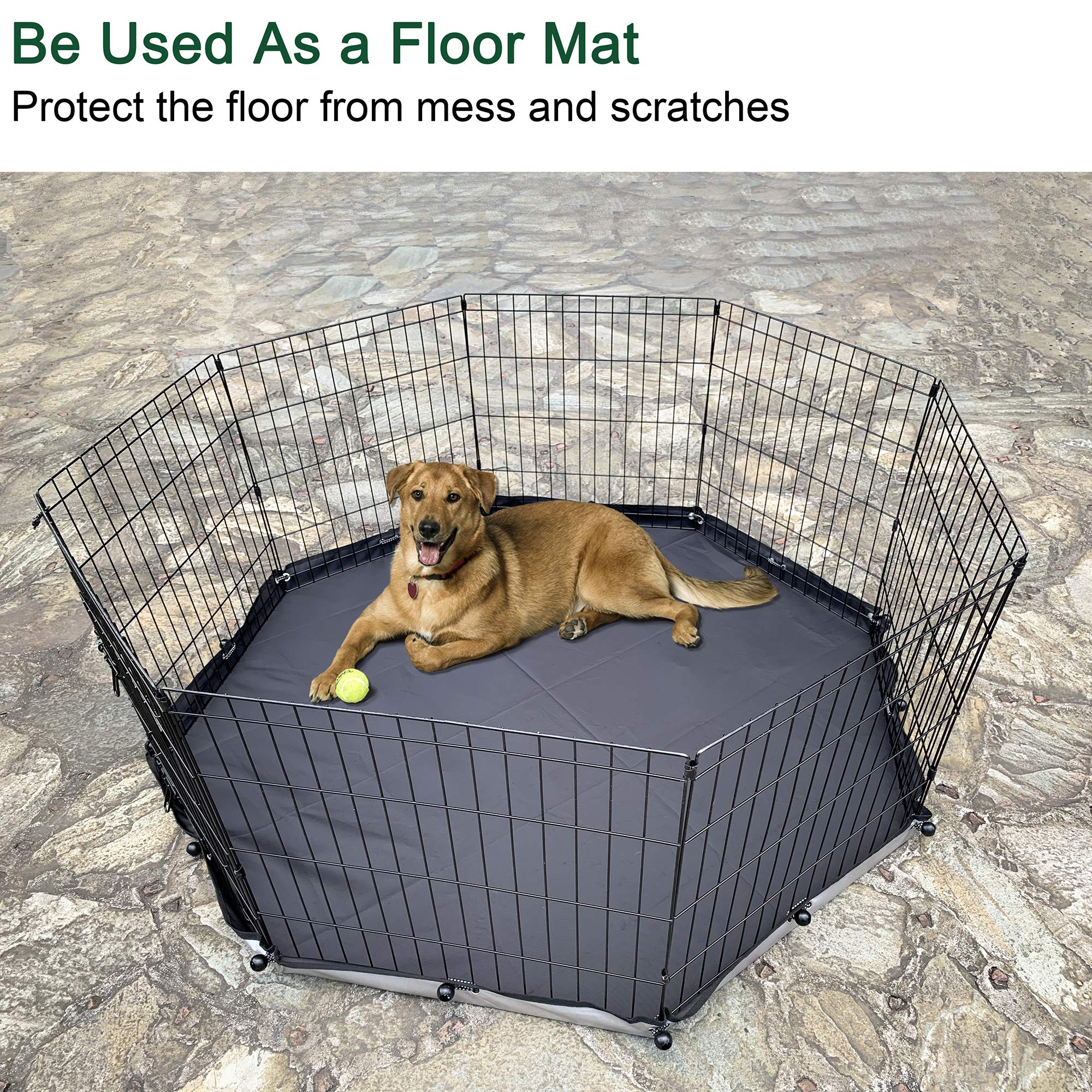 YGCASE accessoire polyvalent pour parc chien 24 pouces 8 panneaux, installation facile.