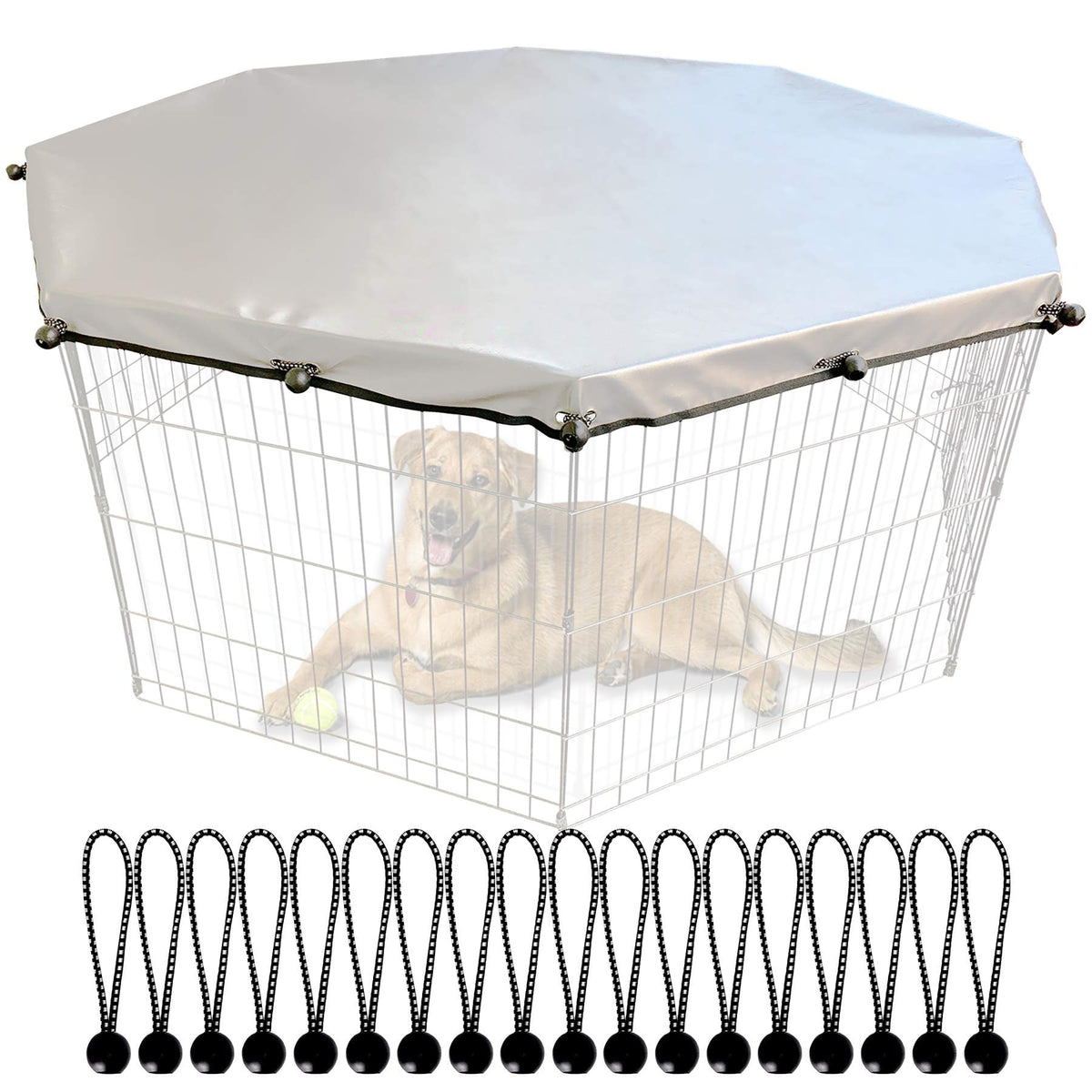 YGCASE couvre le parc chien 24 pouces pour protection du soleil et des intempéries.