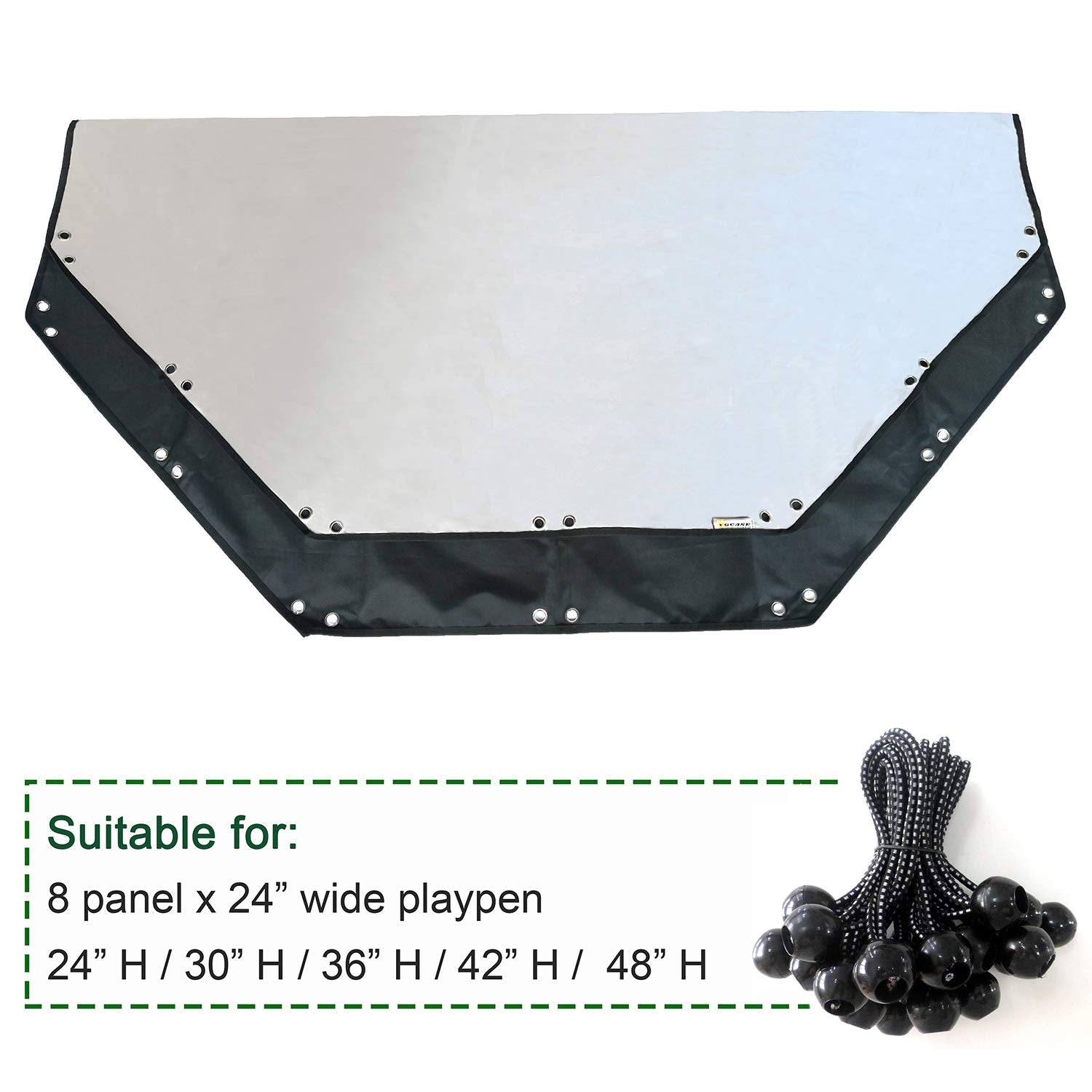 YGCASE toit anti-pluie pour parc chien 24 pouces offre ombre partielle.