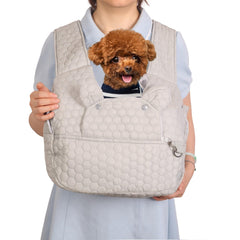 Sac à dos porte-chien YHSHYZH avant gris clair, pratique pour promenades mains libres.