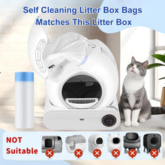 Yhwocd sac-litiere-chat cordon-serrage facilite la manipulation.