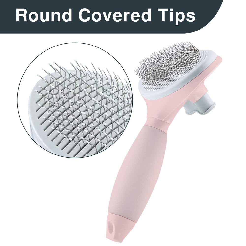 YiEFUR brosse – manche en gel anti-glisse pour un grooming confortable.