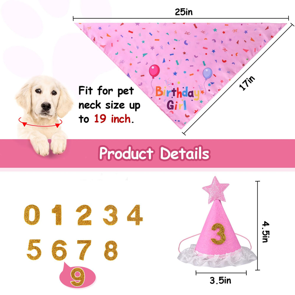 Chapeau anniversaire Yicostar pour chien, ajustable et durable.