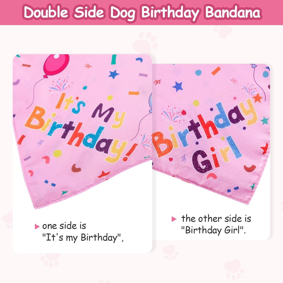 Ensemble fête pour chien Yicostar rose, style mignon et mémorable
