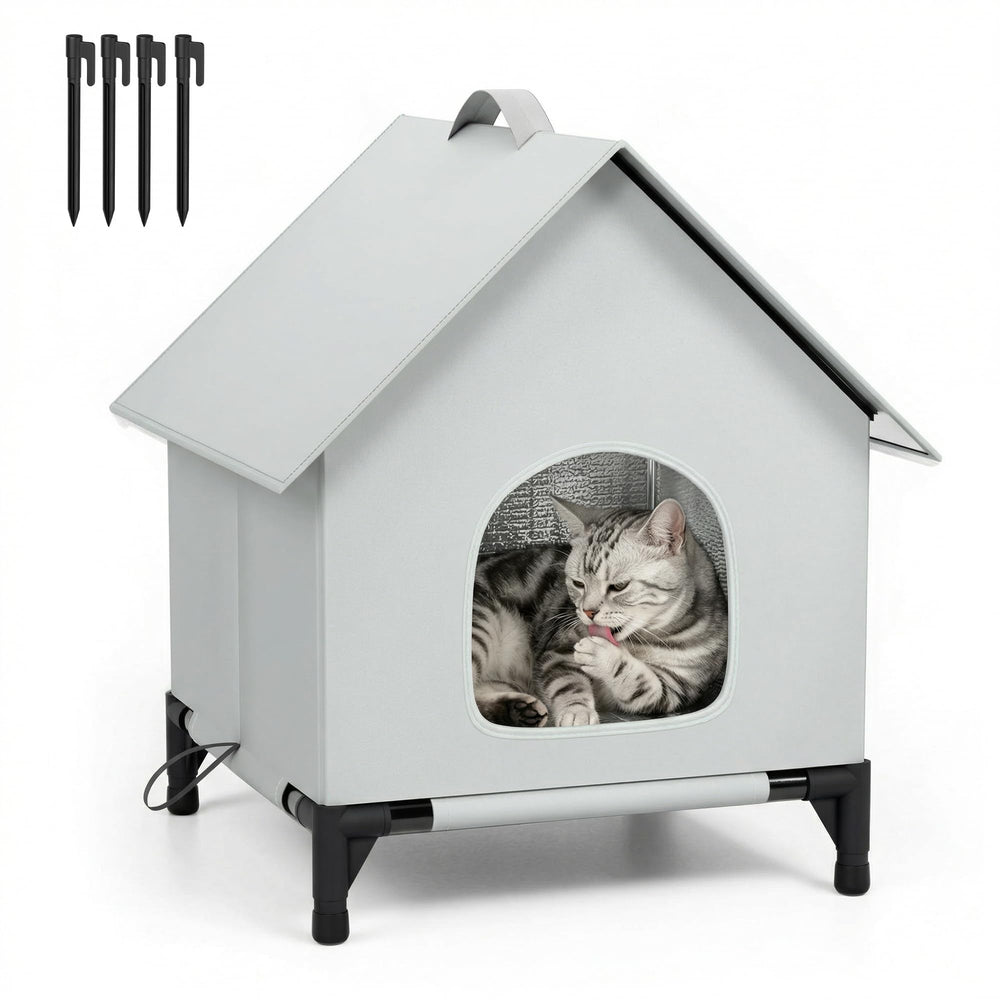 YIDAXIS maison chat exterieur-interieur base elevee offre un refuge sec et confortable.