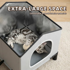 YIDAXIS maison chat isolation alu EPE et ouate perlée assure chaleur.