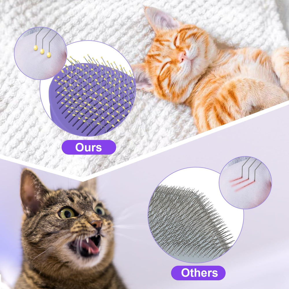 YiEFUR brosse chat manche en gel, prise en main confortable.