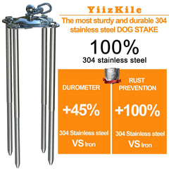 YiizKilc câble chien 30 pieds, résistant et durable en extérieur