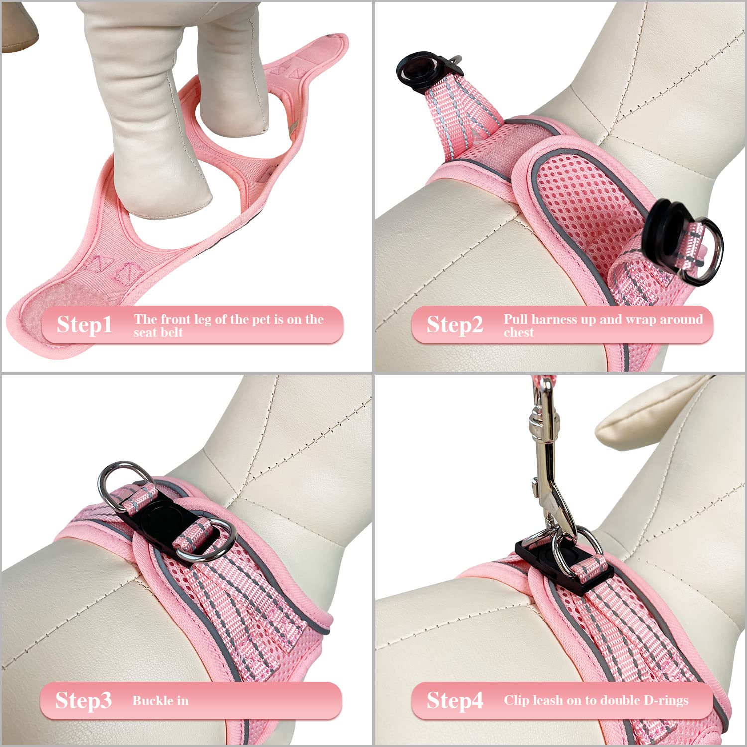 Harnais YIMEIS XS pour petits chiens et chats, ajustement sûr
