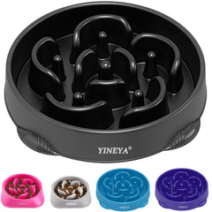 YINEYA montre la gamelle lente grand-chien design labyrinthe pour manger lentement et mieux digérer.