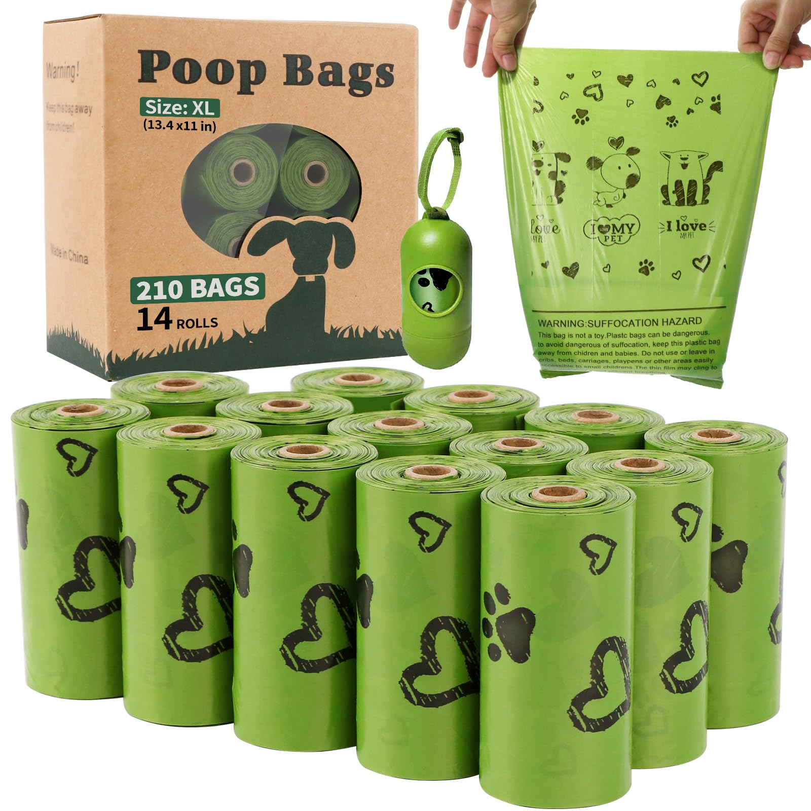 Sacs biodégradables Yingdelai pour déjections canines respectueuses de l’environnement.