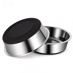 Gamelles Yingfan en inox avec base caoutchouc anti-glissement, lot 2-pack.