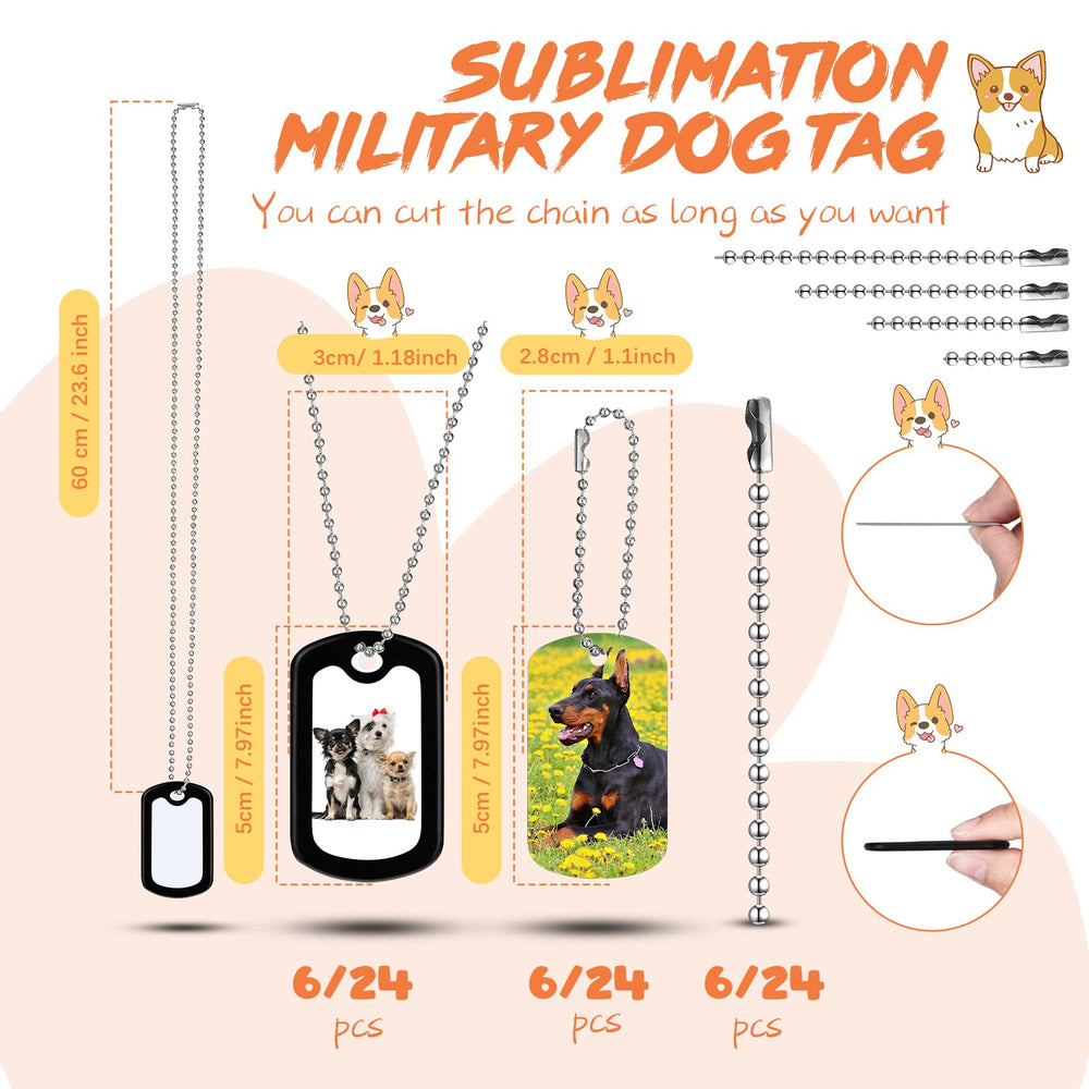 Silencieurs en silicone noirs Yinkin réduisant le bruit des dog tags.