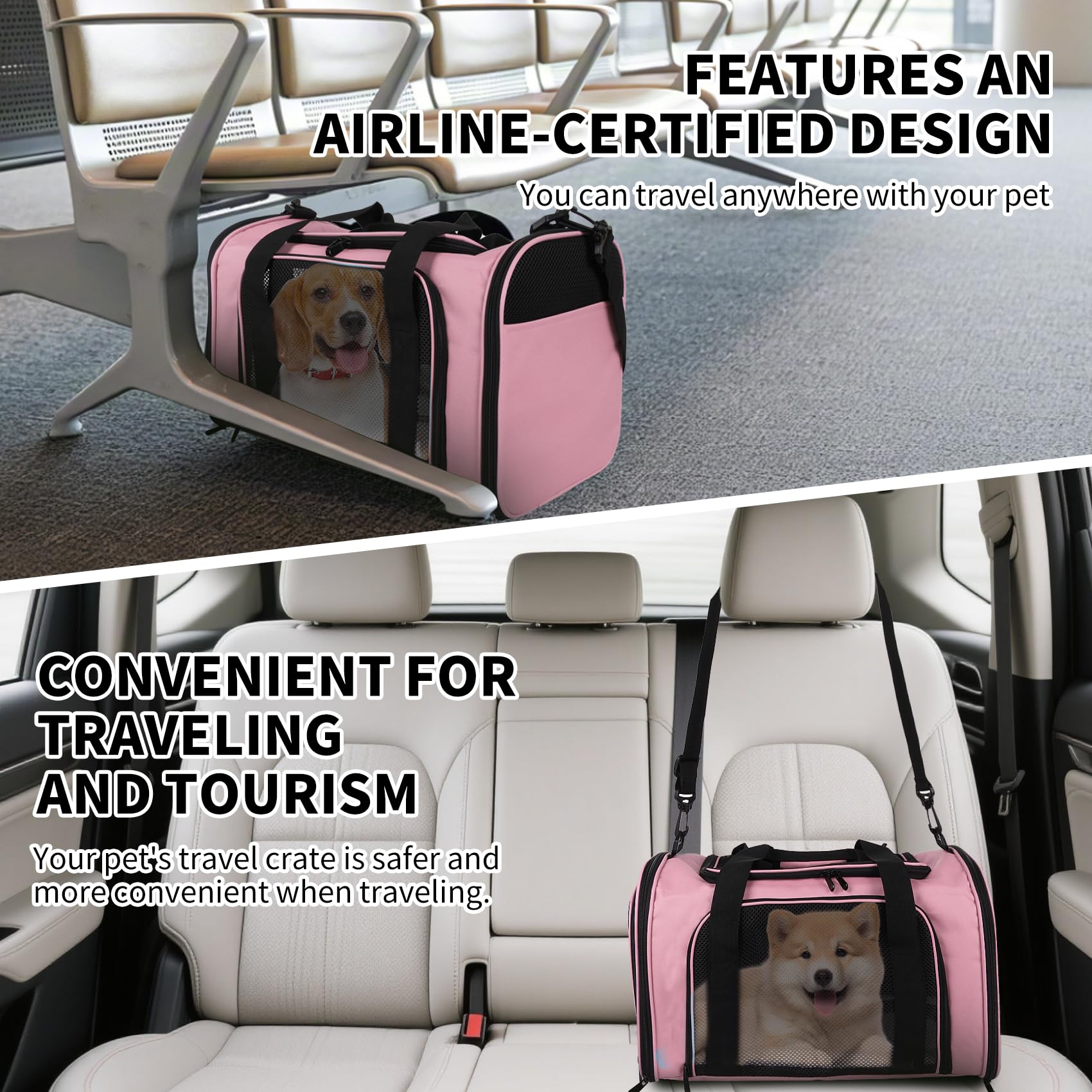 Base en tapis amovible Yipincover rose offrant surface stable pour l’animal.
