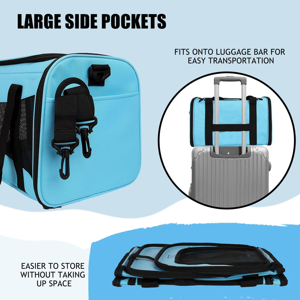 Sac de transport Yipincover bleu adapté pour voyages en avion.