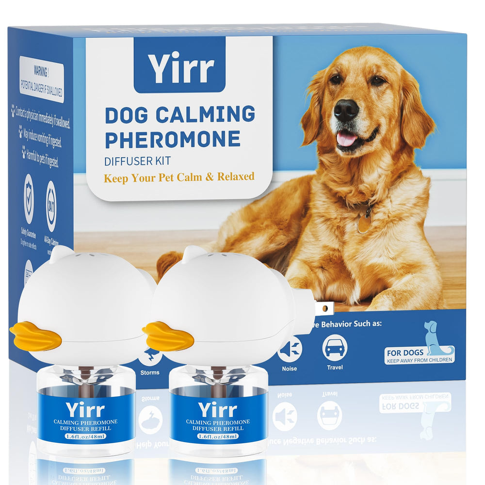 Diffuseur Yirr calmant pour chien – emballage prêt à l’emploi, facile à installer.