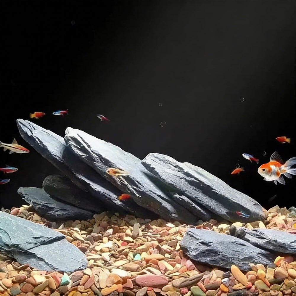 YISZM ardoise en grotte pour aquarium, refuges et cachettes naturelles.