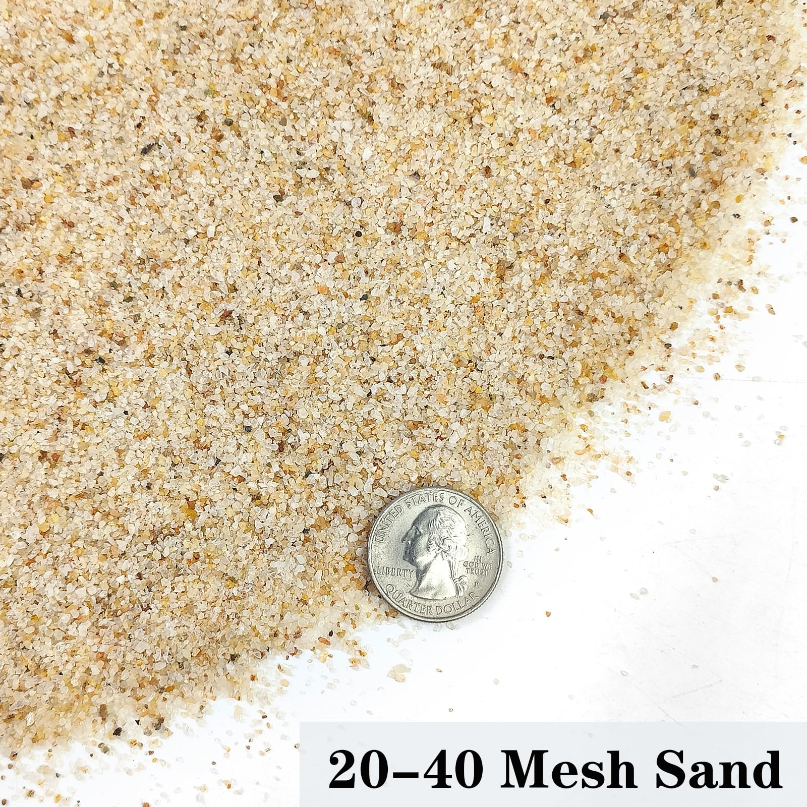 Texture naturelle du sable beige YISZM pour aquariums.