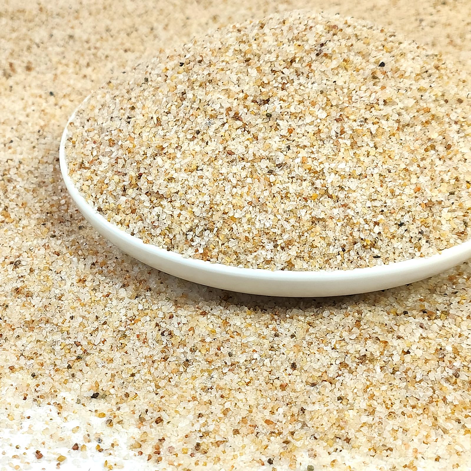Sable d'aquarium beige YISZM 5 lb pour un décor naturel et apaisant.