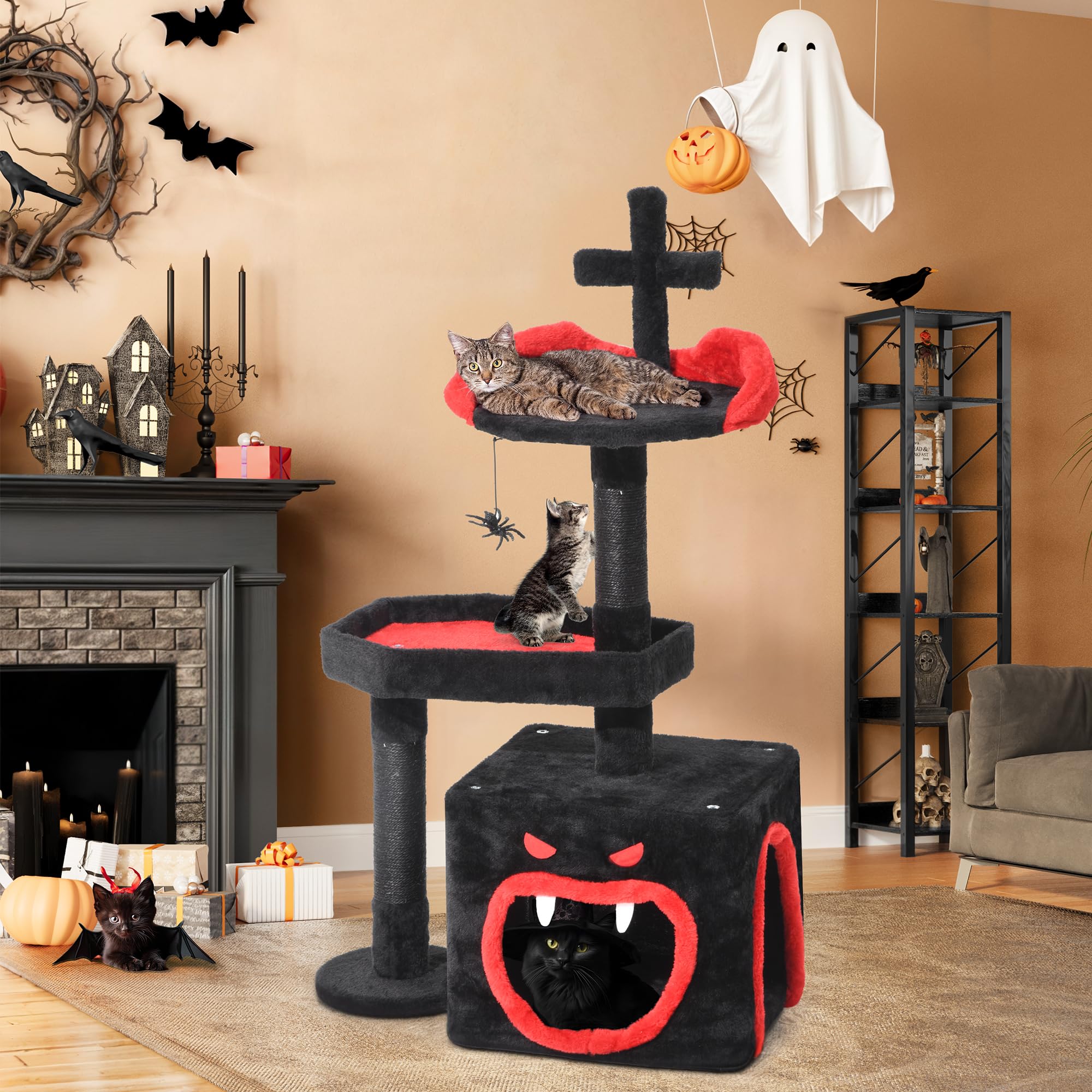 YITAHOME Arbre chat gothique: installation rapide pour profiter sans effort.