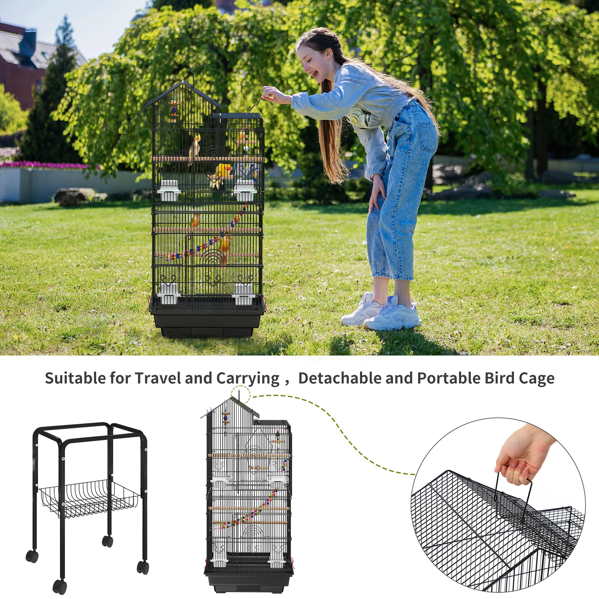Cage YITAHOME à quatre portes frontales pour un accès pratique.
