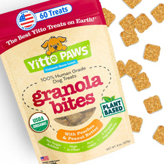Sachet Yitto Paws biscuits peche cacahuete, snack sain pour chien