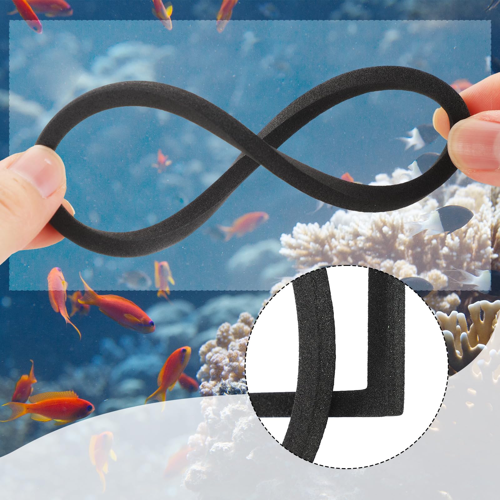 Anneau flottant Yiyiring de 20 cm pour structurer les plantes d'aquarium.