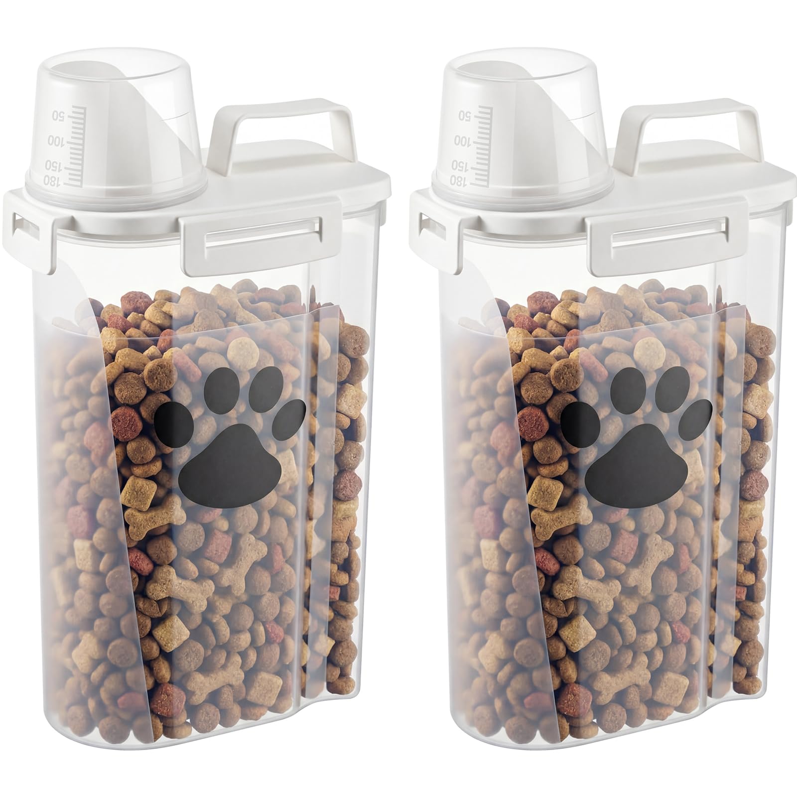 Conteneur Yiyiring pour chien avec verseur, dosage facile.