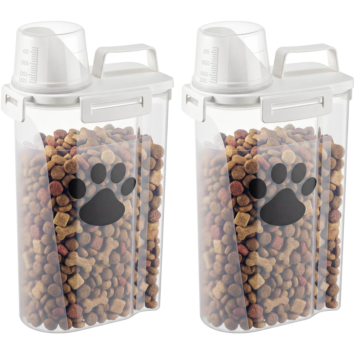Conteneur Yiyiring pour chien avec verseur, dosage facile.