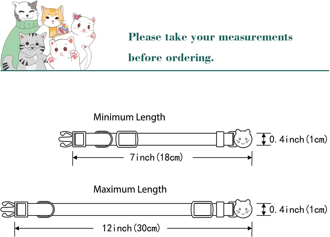 Collier Yizepet chat usage quotidien, léger et sûr.