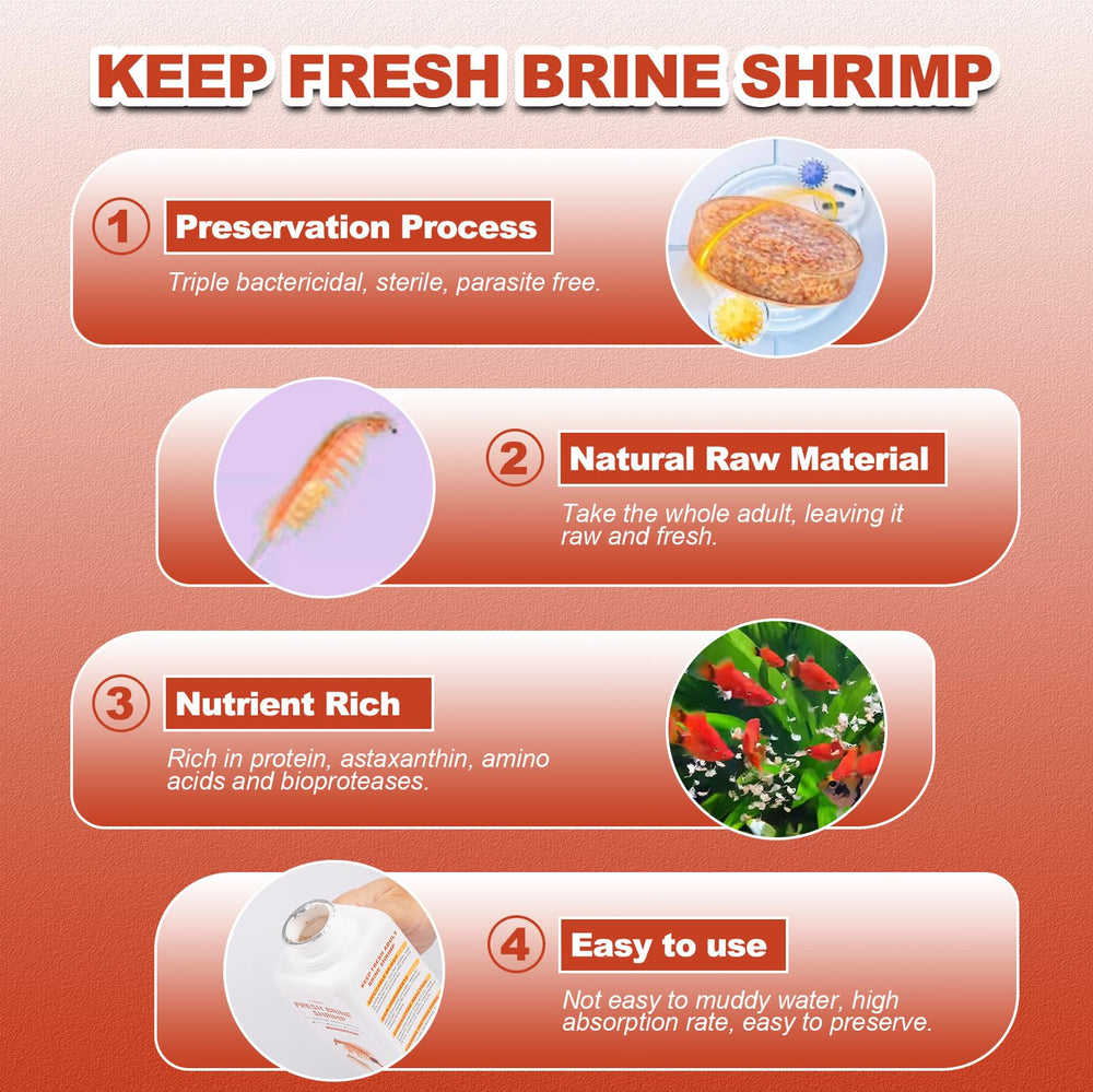 Yizeril Brine Shrimp: protéine élevée pour l'énergie des poissons.