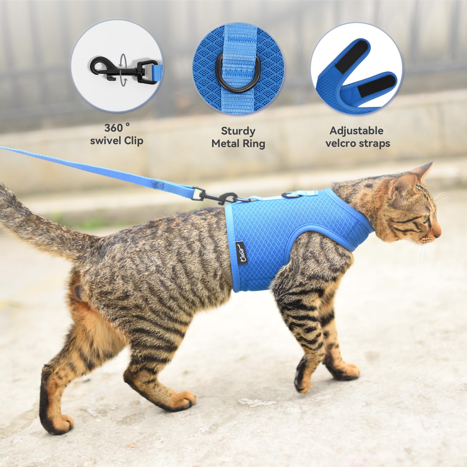 Harnais rembourré YIZHI MIAOW, confort accru lors des balades.