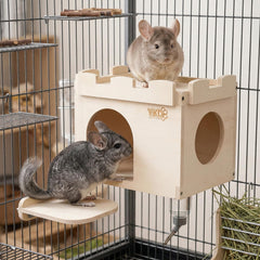 YKD Castle Chinchilla House toit aménagement : espace d'exploration stimulant.